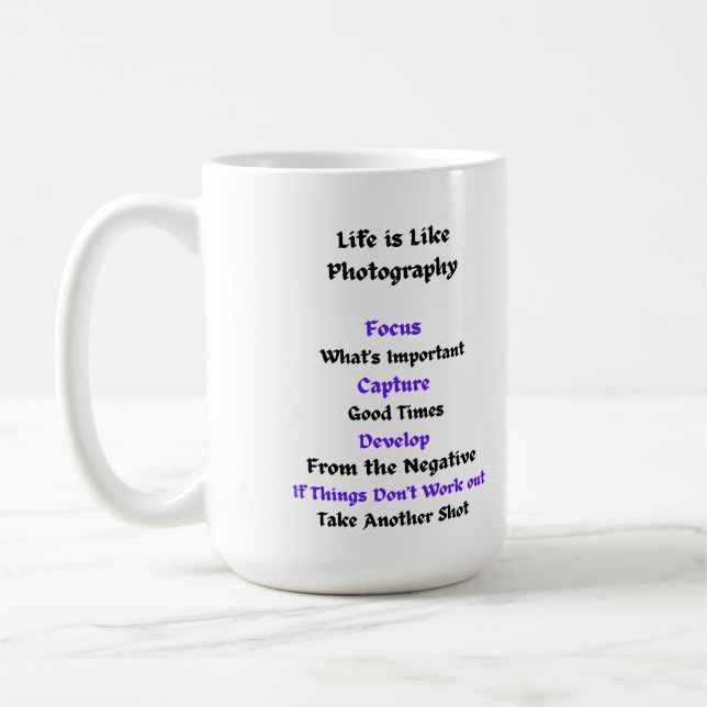 Life is Like Photography  Coffee Mug (Left)