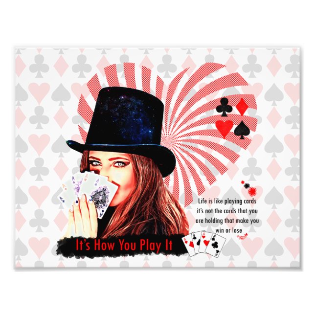 Life is like playing cards photo print (Front)
