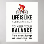 Cycling, Attitude and Inspiration Poster | Zazzle.co.uk