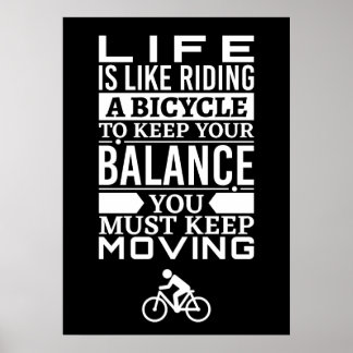 Life is Like Riding a Bicycle Poster