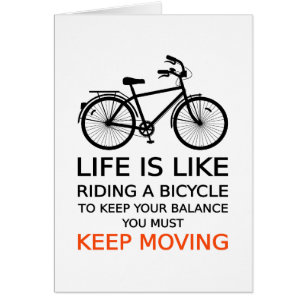 life is like riding a bicycle, word art, text