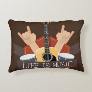 Life Is Music Decorative Cushion