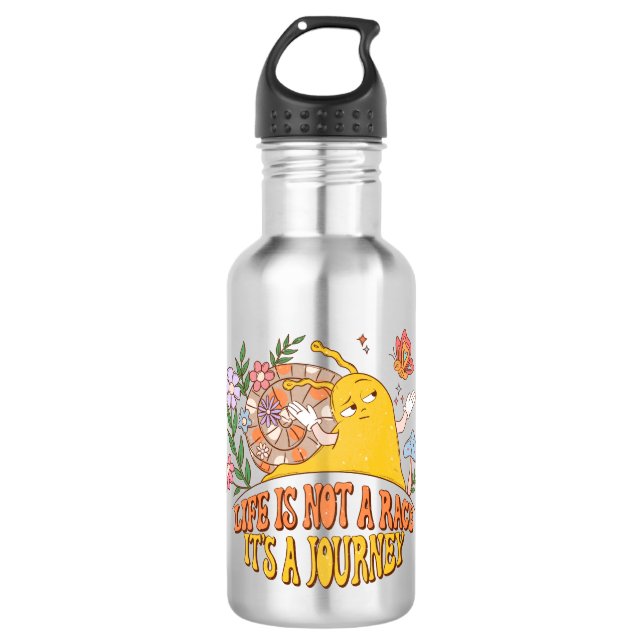 Life Is Not A Race, It's A Journey 532 Ml Water Bottle (Front)