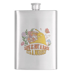 Life Is Not A Race, It's A Journey Hip Flask
