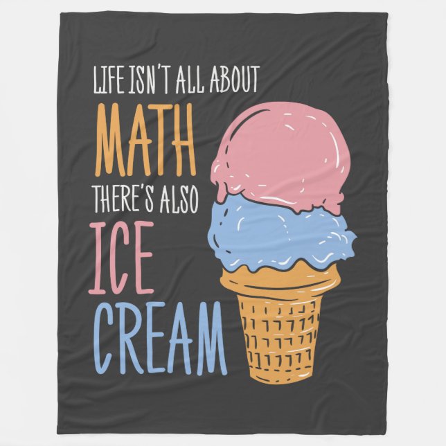 Life Is Not All About Math Teacher Gag Fleece Blanket (Front)