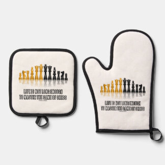 Life Is Not Long Enough To Master Game Of Chess Oven Mitt & Pot Holder Set