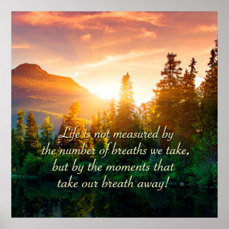 Life is not measured by... poster