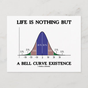 Life Is Nothing But A Bell Curve Existence Postcard