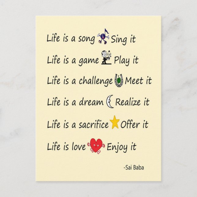 Life Is Postcard (Front)
