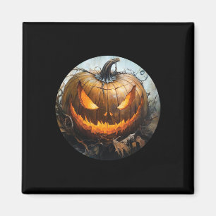 Life Is Really Good Scary Pumpkin Jack O Lantern H Magnet