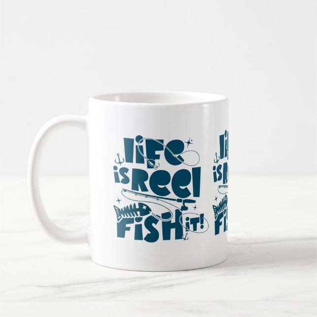 life is reel coffee mug (Left)