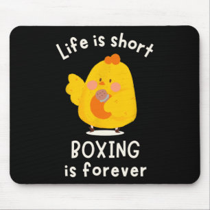 Life Is Short Boxing Is Forever Training Motivatio Mouse Mat