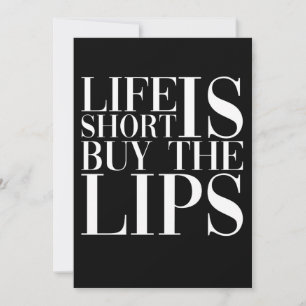 Life Is Short Buy The Lips Nurse Injecto Holiday Card