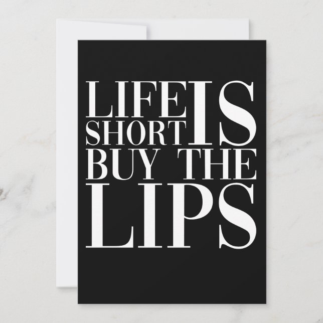 Life Is Short Buy The Lips Nurse Injecto Save The Date (Front)