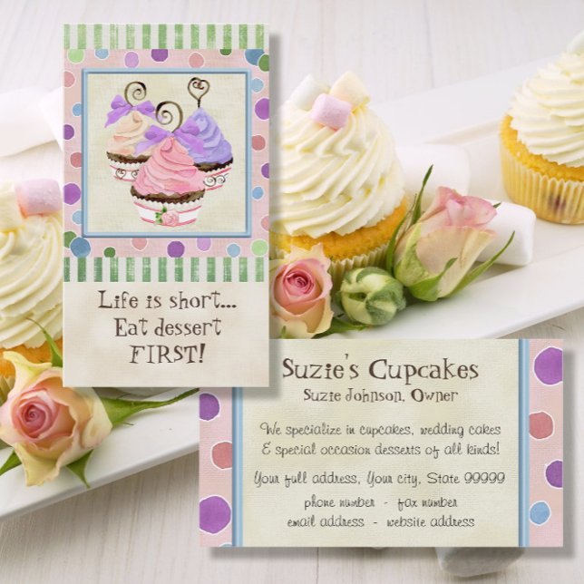 Life is Short Cupcakes - Business Cards (Creator Uploaded)
