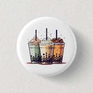 Life is short, drink the boba 3 cm round badge
