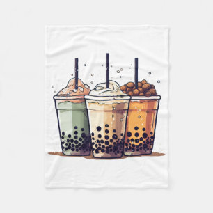 Life is short, drink the boba fleece blanket