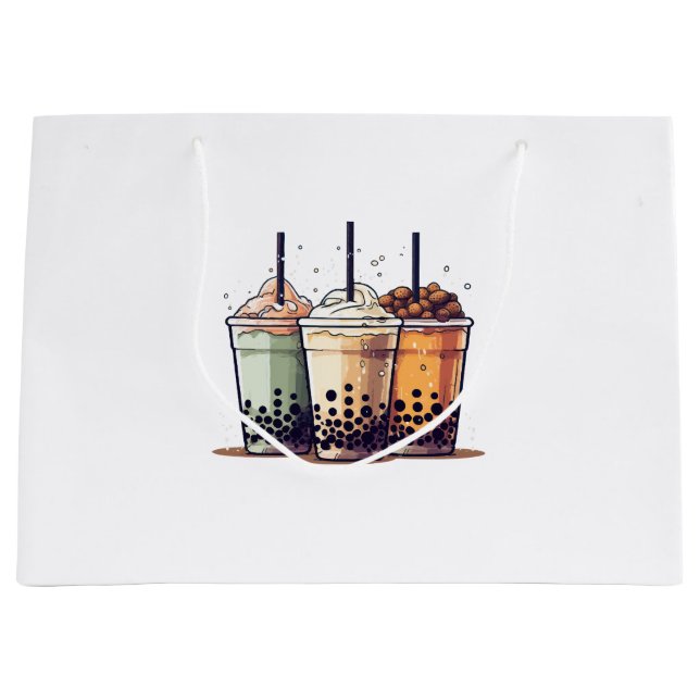 Life is short, drink the boba large gift bag (Front)