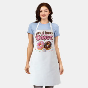 Life Is Short Eat The Donut Food Lover Apron