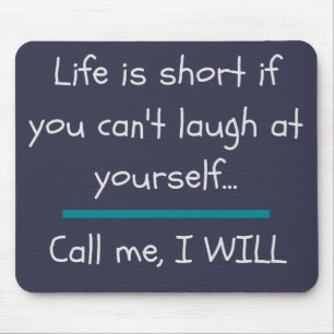 Life is Short Funny Saying Quote Novelty Mouse Mat