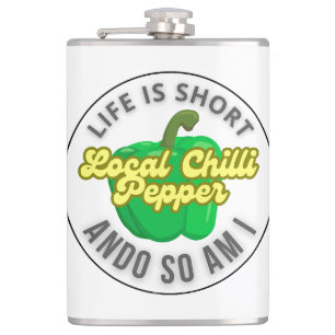 Life is short hip flask