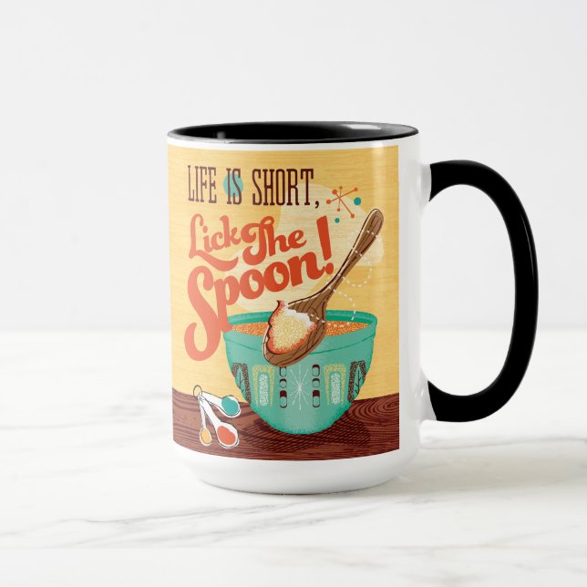 Life Is Short, Lick The Spoon Mug (Right)