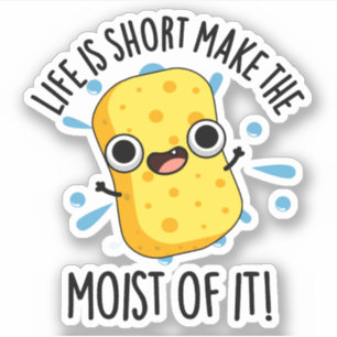 LIfe Is Short Make The Moist Of It Sponge Pun