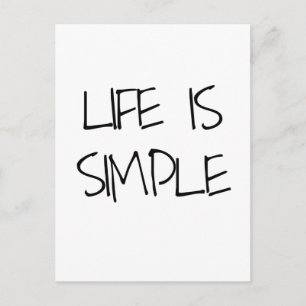 Life Is Simple Inspirational Postcard