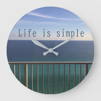 Life is simple large clock