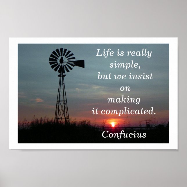 Life is simple poster (Front)