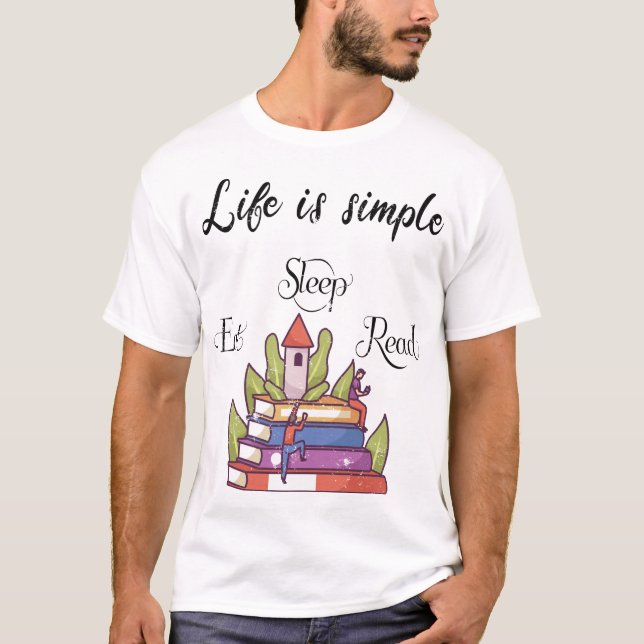 life is simple - reading T-Shirt (Front)