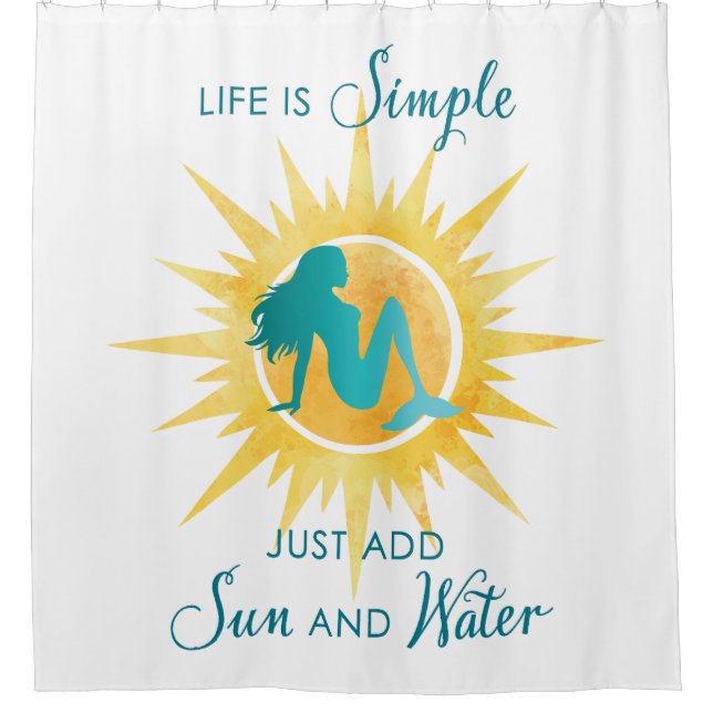 Life is Simple Shower Curtain (Front)