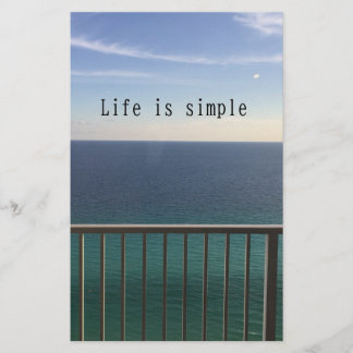 Life is simple stationery