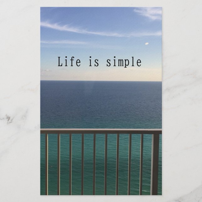 Life is simple stationery (Front)