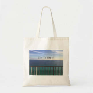 Life is simple tote bag