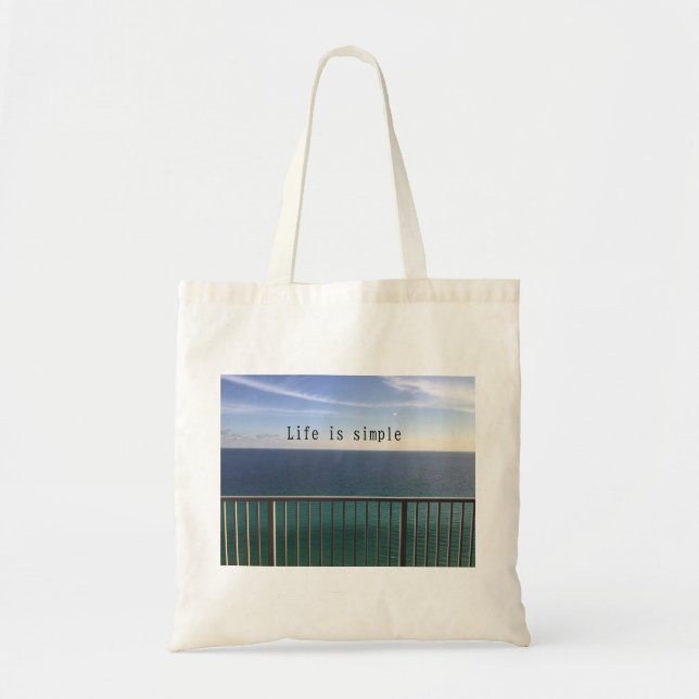 Life is simple tote bag (Front)