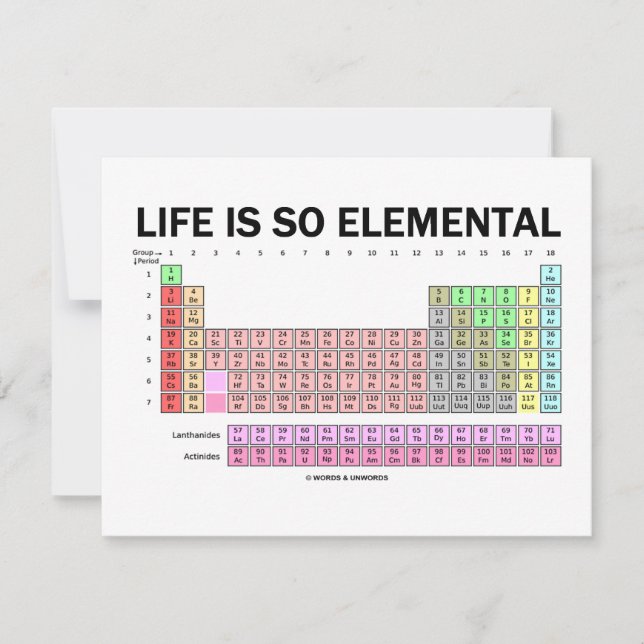 Life Is So Elemental (Periodic Table Of Elements) (Front)