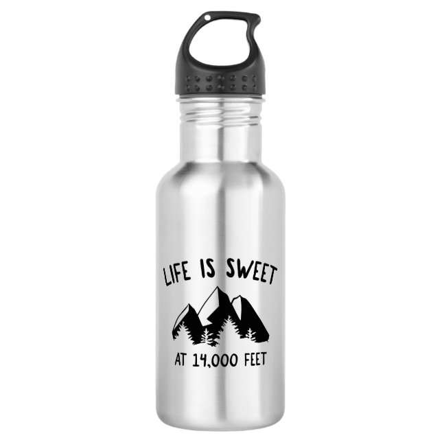 Life Is Sweet At 14,000 Feet 532 Ml Water Bottle (Front)