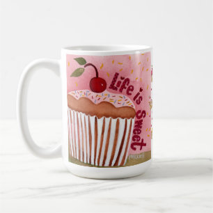 Life is Sweet Cupcake Mug