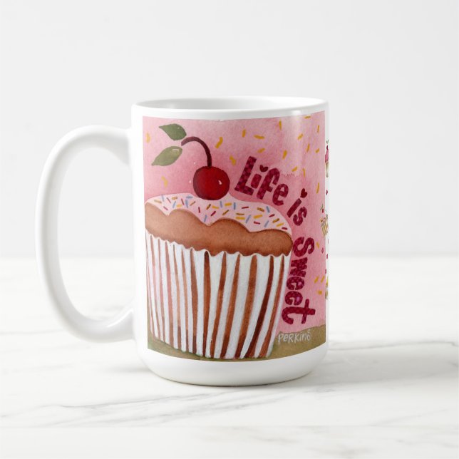 Life is Sweet Cupcake Mug (Left)