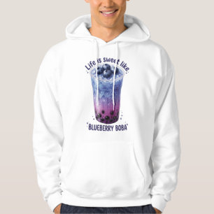 Life Is Sweet Like Blueberry Boba Hoodie