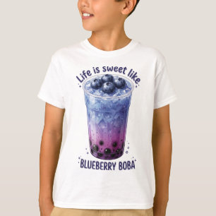 Life Is Sweet Like Blueberry Boba T-Shirt