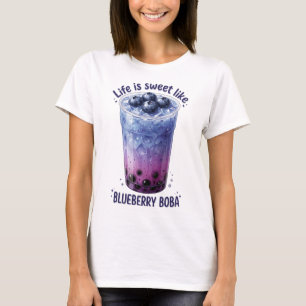 Life Is Sweet Like Blueberry Boba T-Shirt