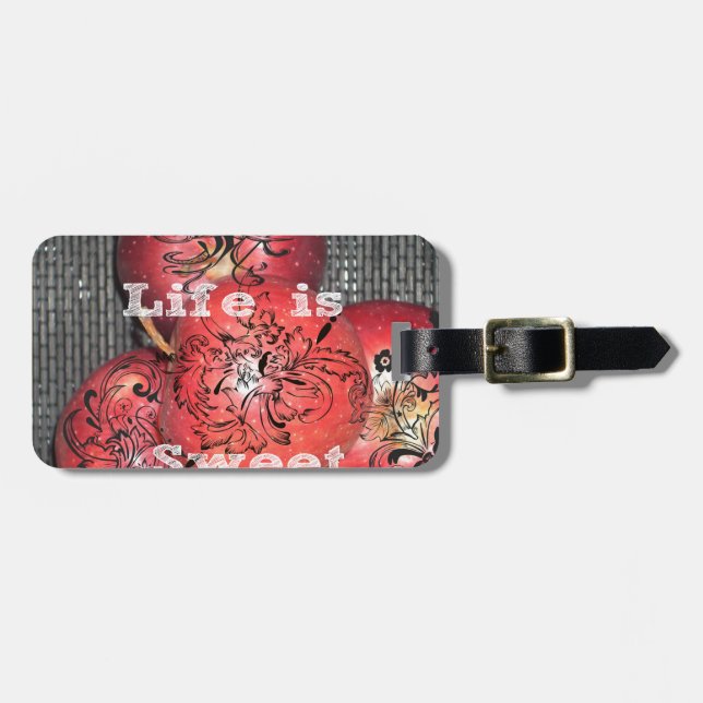 Life is Sweet Luggage Tag (Front Horizontal)