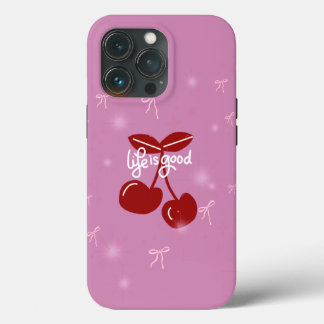 Life Is Sweet - Pink Cherry Shimmer Case 🍒✨