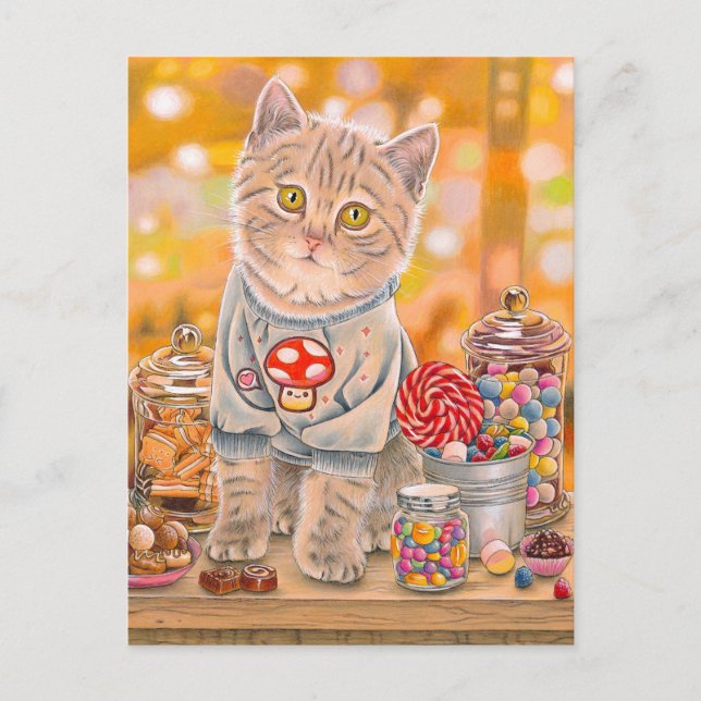 "Life Is Sweet" postacrd Holiday Postcard (Front)