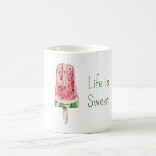Life is Sweet Watermelon Popsicle Coffee Mug