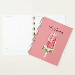 Life is Sweet Watermelon Popsicle Planner