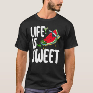 Life Is Sweet Watermelon Women Love Melon Fruit T-Shirt