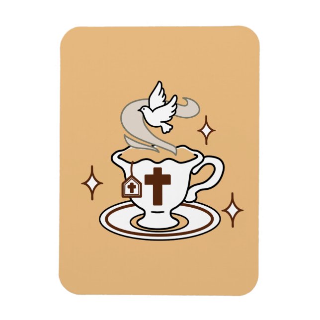 Life Is Sweet with Jesus – Christian Faith Tea Cup Magnet (Vertical)